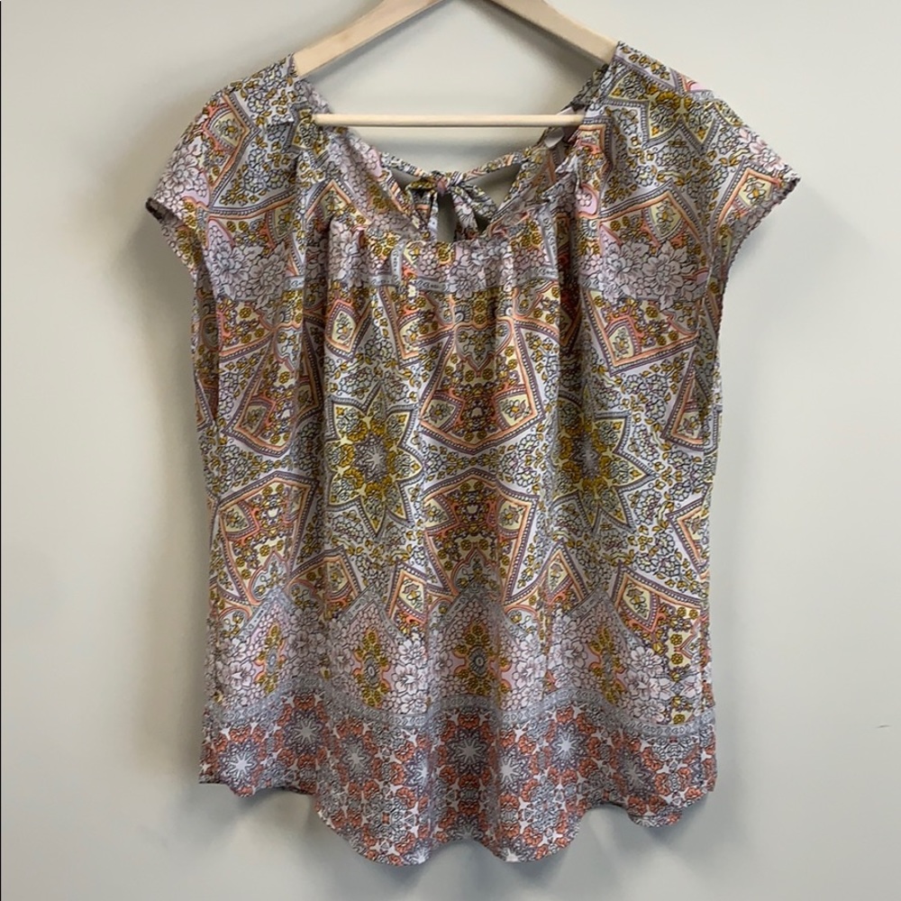 🛍LC Lauren Conrad Boho print blouse